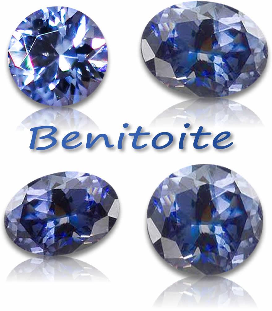 Piedras preciosas naturales de benitoita