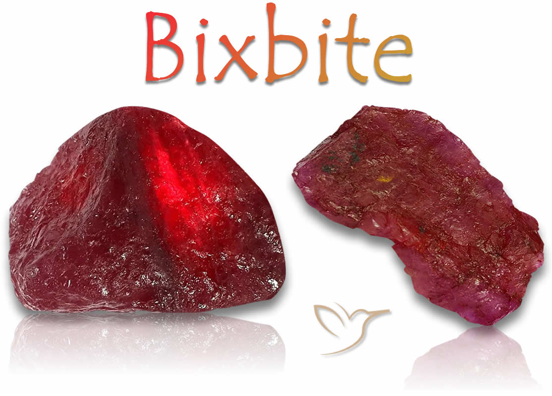 Piedras de Bixbita ásperas