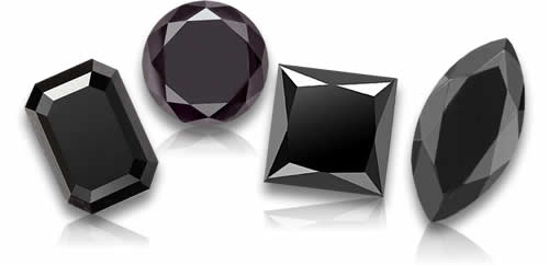 Piedras preciosas naturales de diamante negro