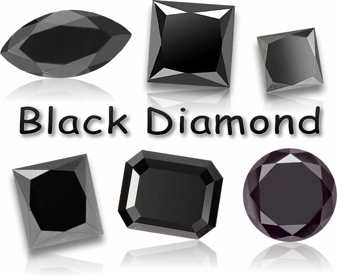 Piedras preciosas de diamante negro certificadas de GemSelect