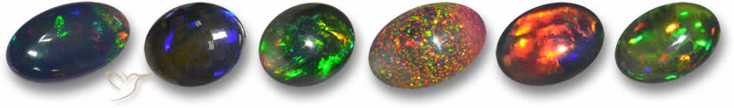 Gama de colores de ópalo negro
