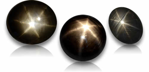 Piedras preciosas naturales de zafiro estrella negra