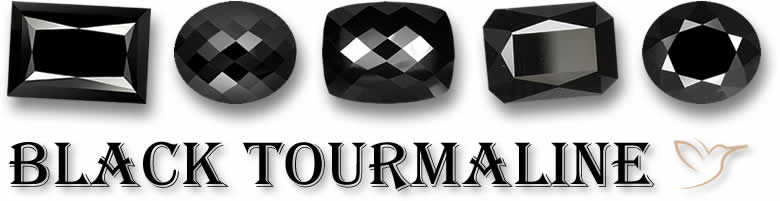 Piedras preciosas de turmalina negra