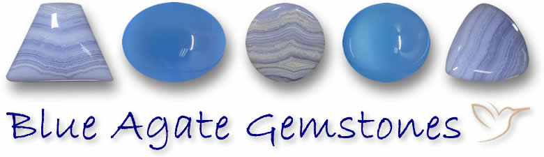 Piedras preciosas de ágata azul