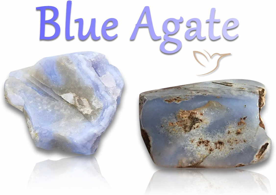 Piedras en bruto de ágata azul
