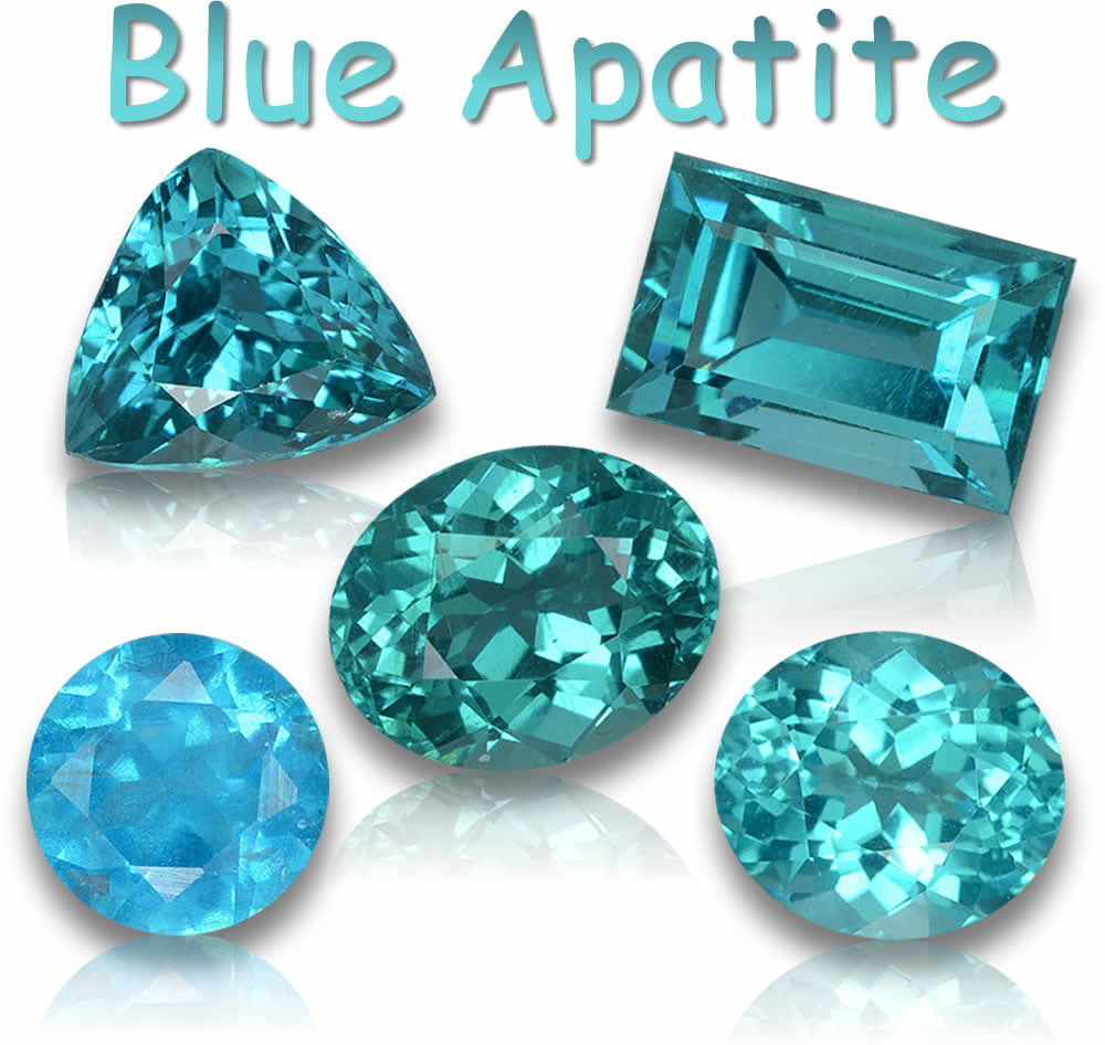 Piedras preciosas naturales de apatita azul a la venta