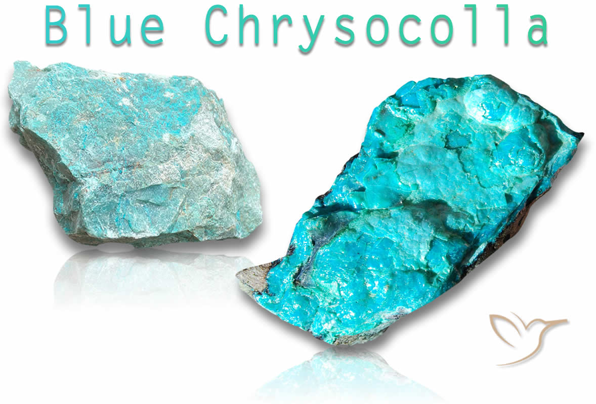 Piedras en bruto de crisocola azul