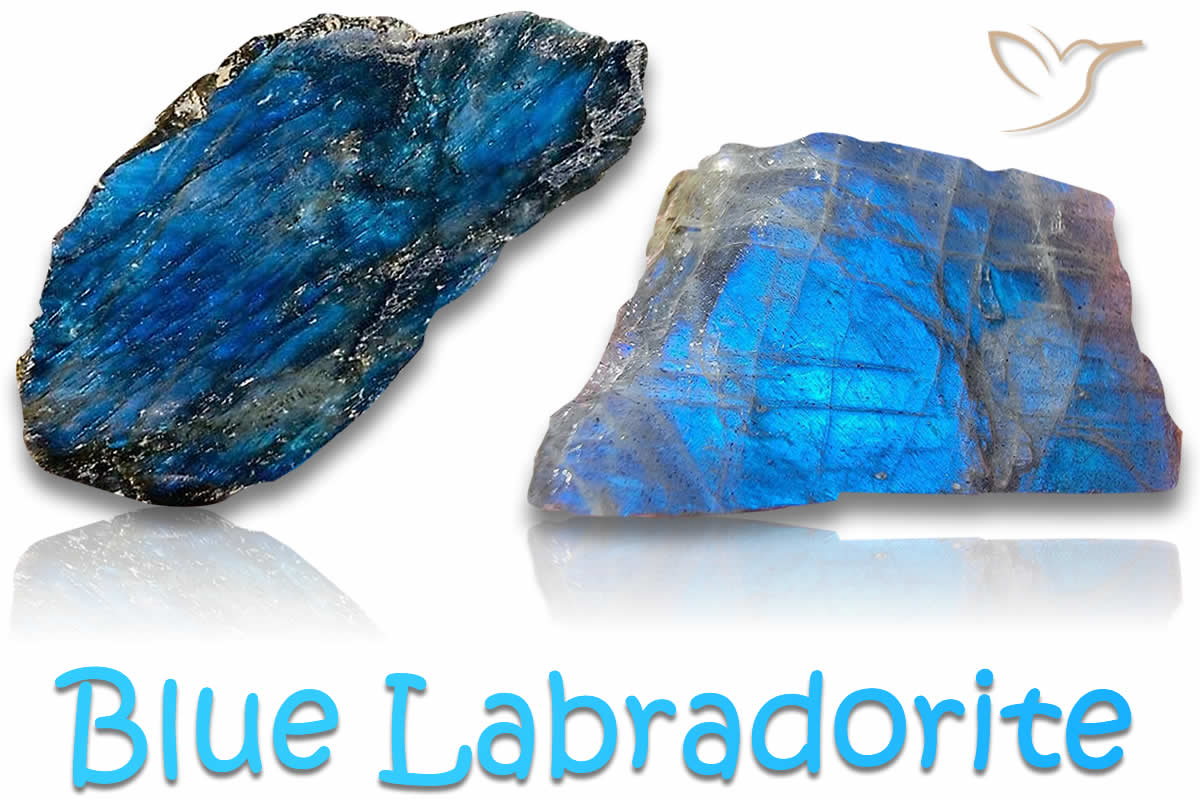 Piedras en bruto de labradorita azul