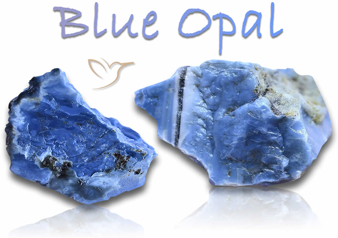 Piedras en bruto de ópalo azul