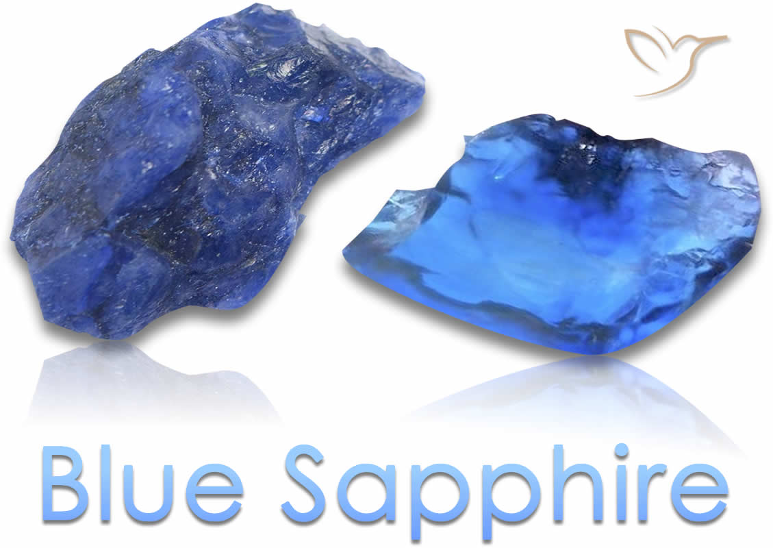Piedras en bruto de zafiro azul