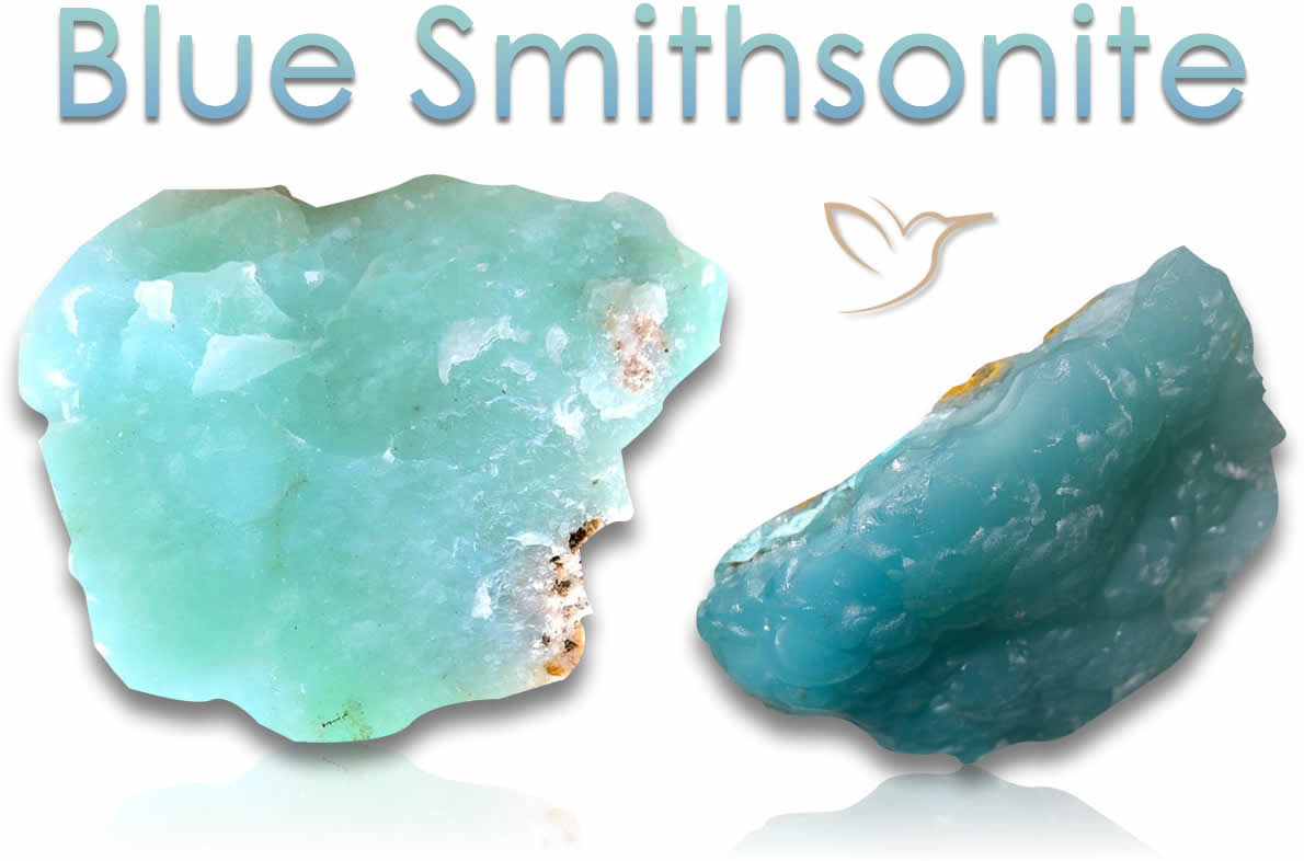 Piedras en bruto de smithsonita azul