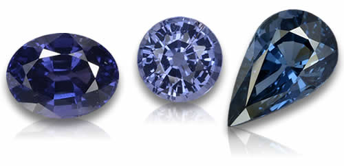 Piedras preciosas de espinela azul natural