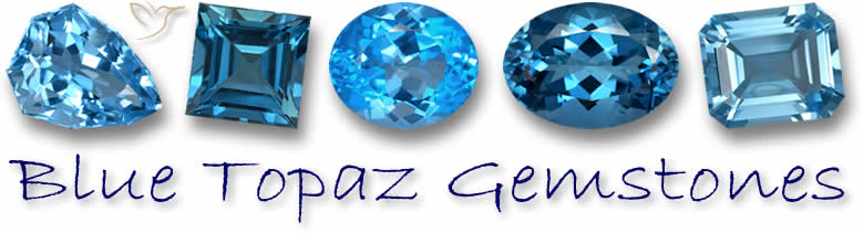 Piedras preciosas de topacio azul
