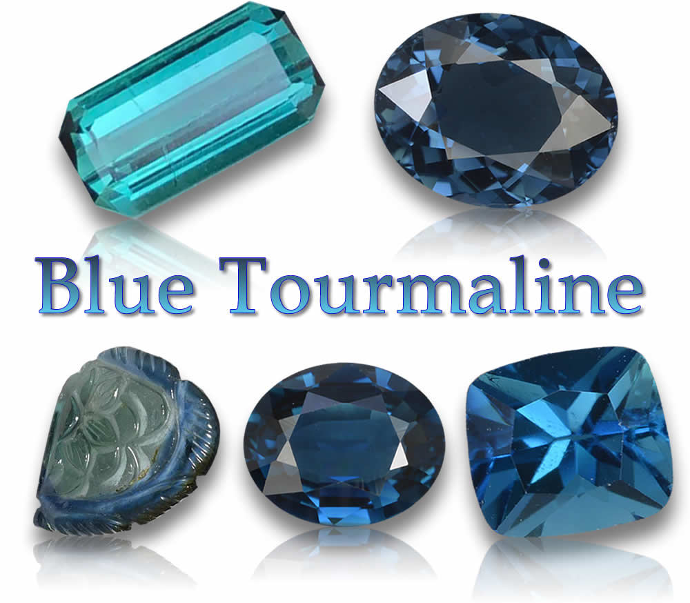 Piedras preciosas de turmalina azul natural a la venta
