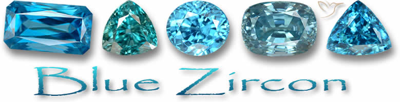 Piedras preciosas de circonita azul
