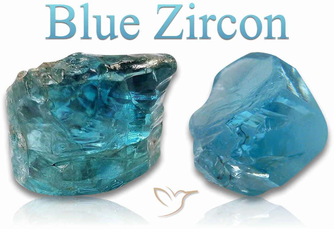 Piedras en bruto de circonio azul