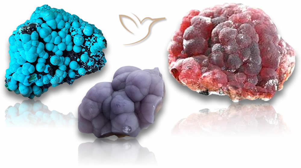 Piedras preciosas botrioidales