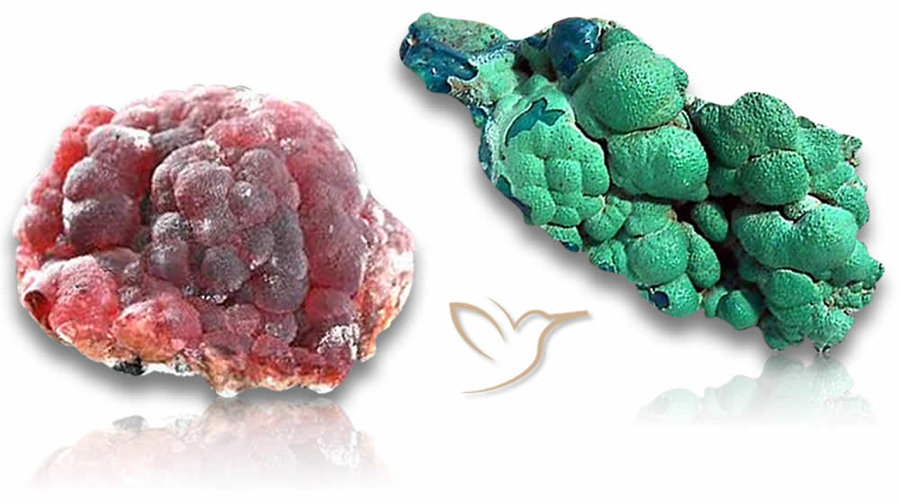 Piedras preciosas botrioidales