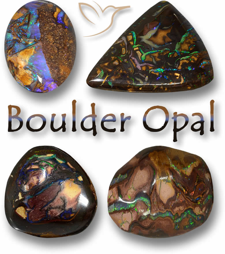Piedras preciosas de ópalo de Boulder