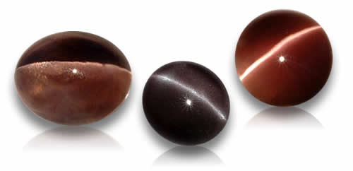 Piedras preciosas de ojo de gato de silimanita