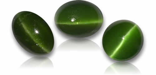 Piedras preciosas de augita ojo de gato