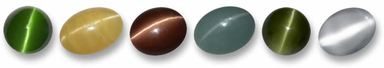 Piedras preciosas de ojo de gato