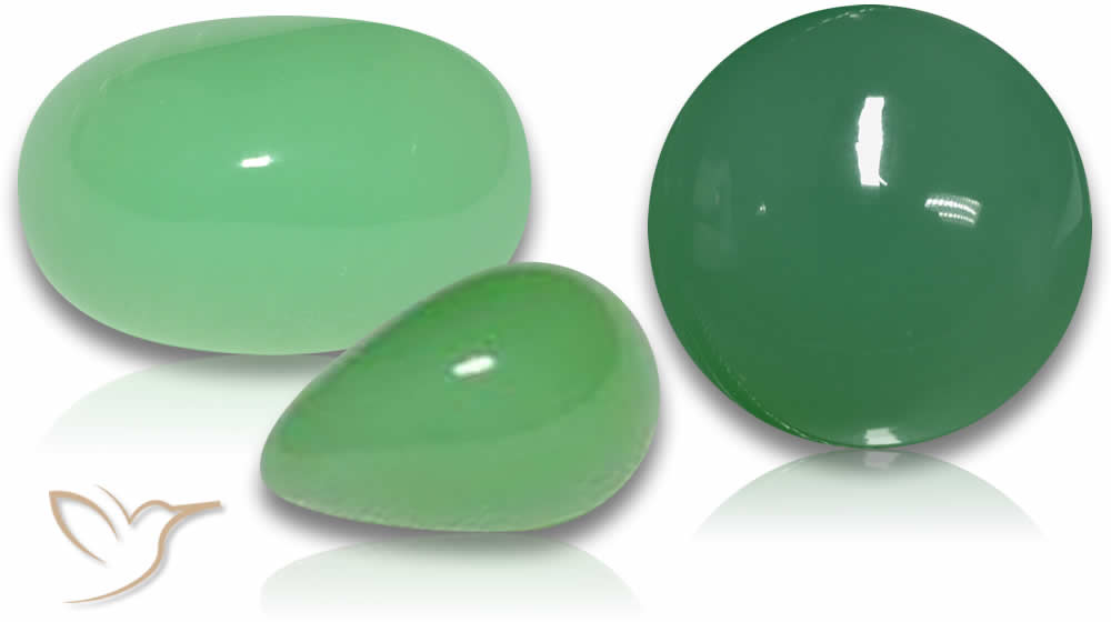 Piedras preciosas de crisoprasa