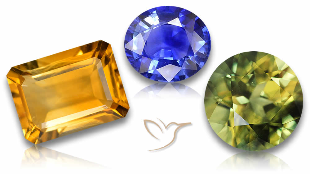 Ejemplos de zonificación de color en piedras preciosas