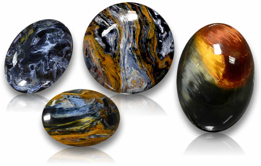 Piedras preciosas de pietersita de colores