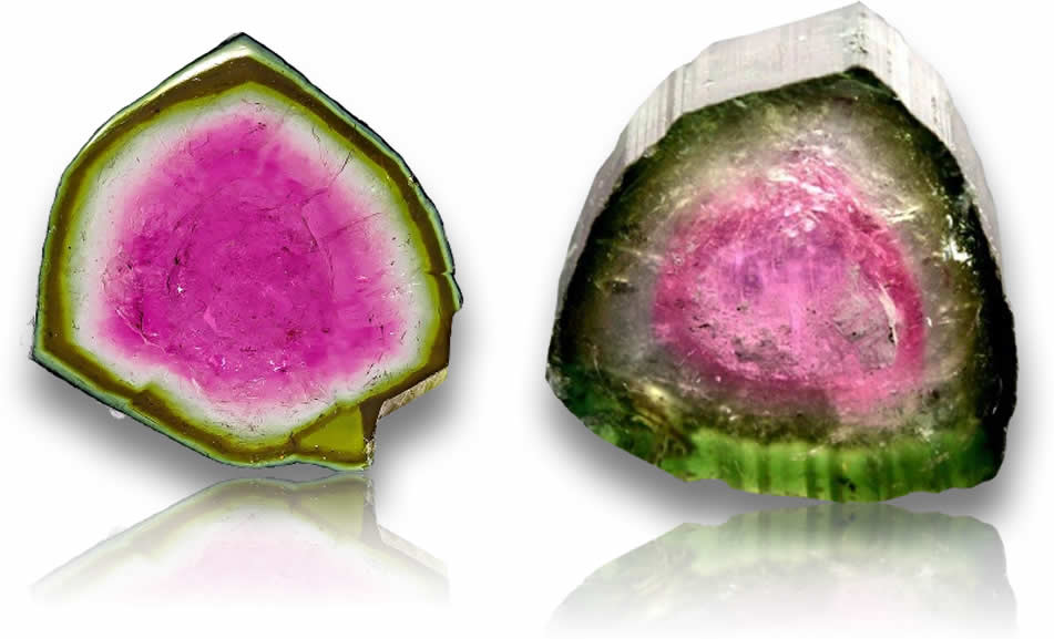 Zonificación concéntrica en piedras preciosas