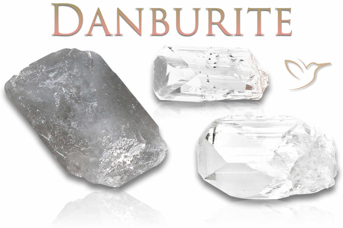 Piedras preciosas en bruto de danburita blanca