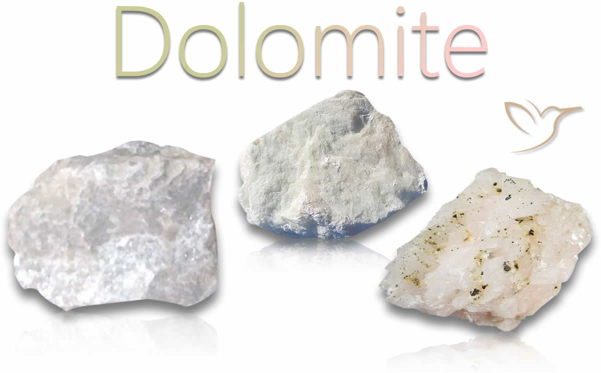 Piedras preciosas en bruto de dolomita blanca