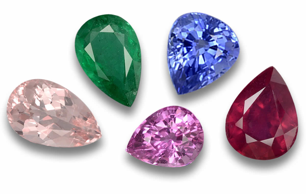 Piedras sueltas naturales en forma de gota para diseños de colgantes