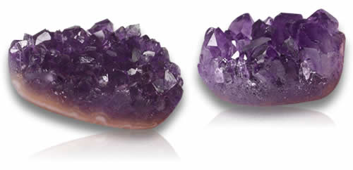 Piedras preciosas de amatista druzy