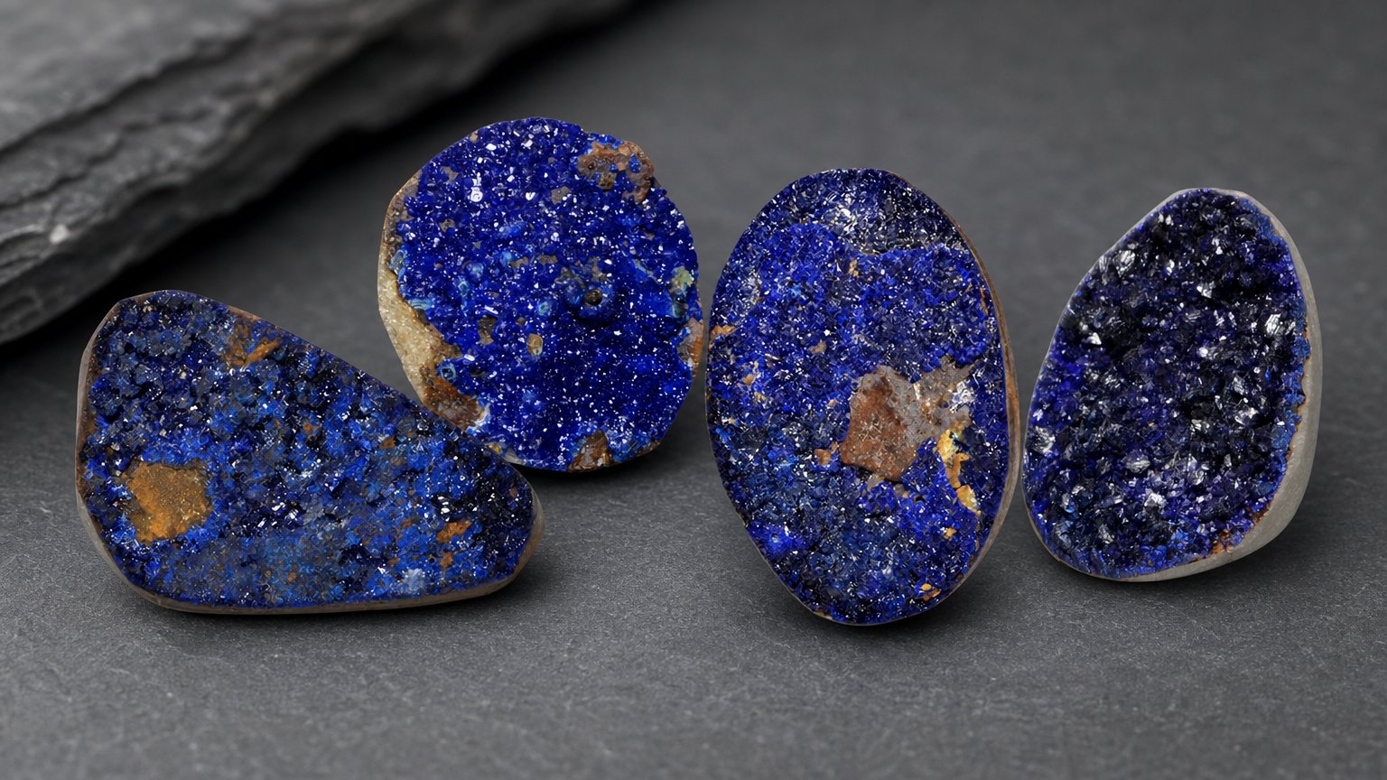 Gemas de azurita drusa natural: guía de compra