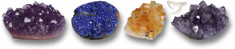 Piedras preciosas druzy con formas raras