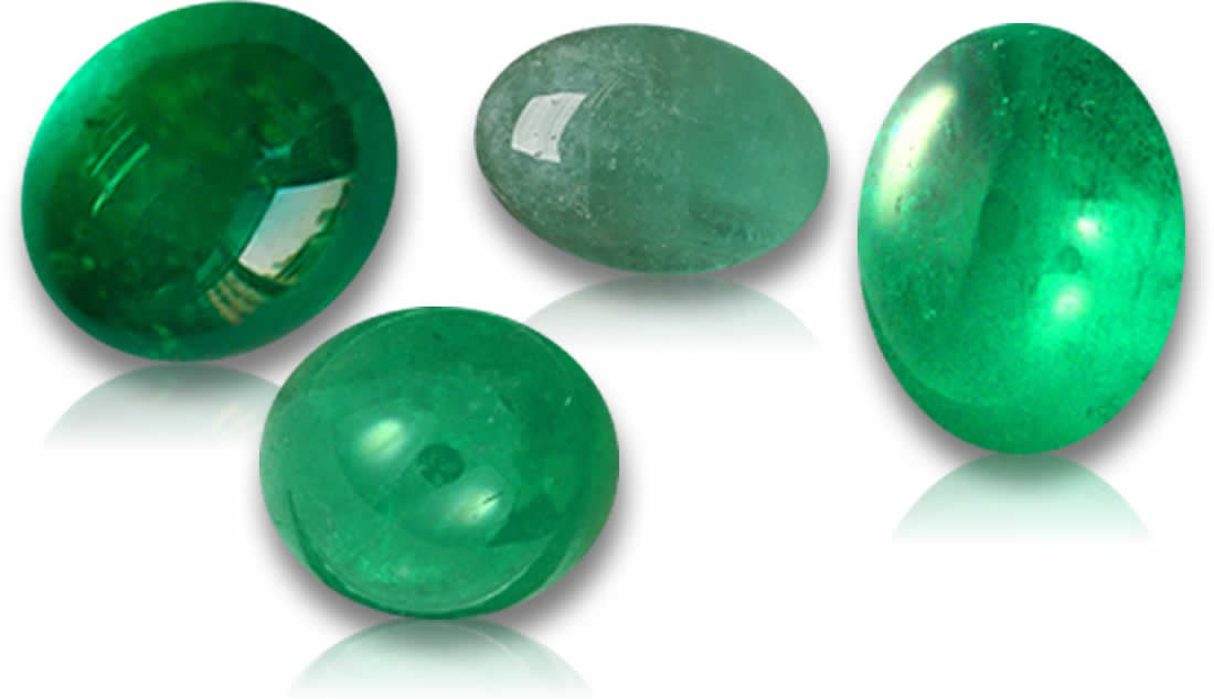 Cabujón de esmeralda natural para anillo de hombre personalizado