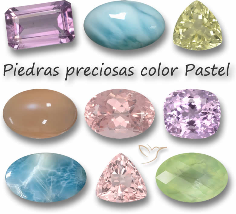 Piedras preciosas color pastel