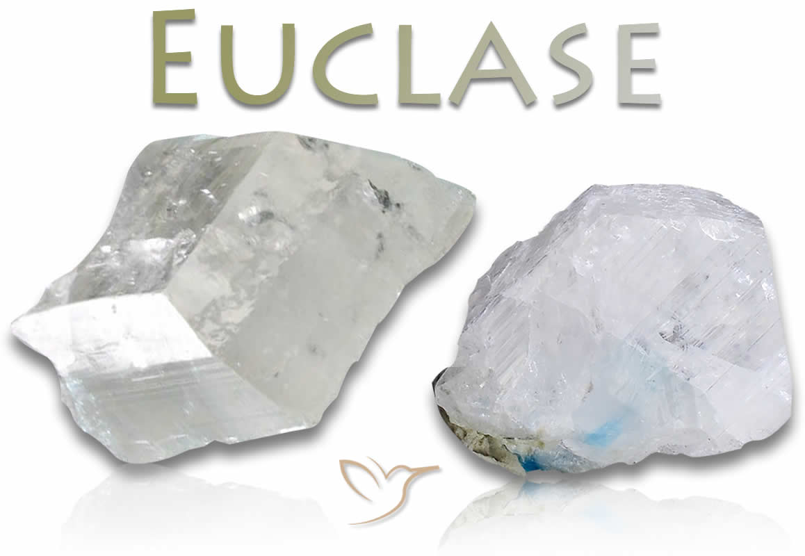 Piedras preciosas en bruto de euclasa blanca