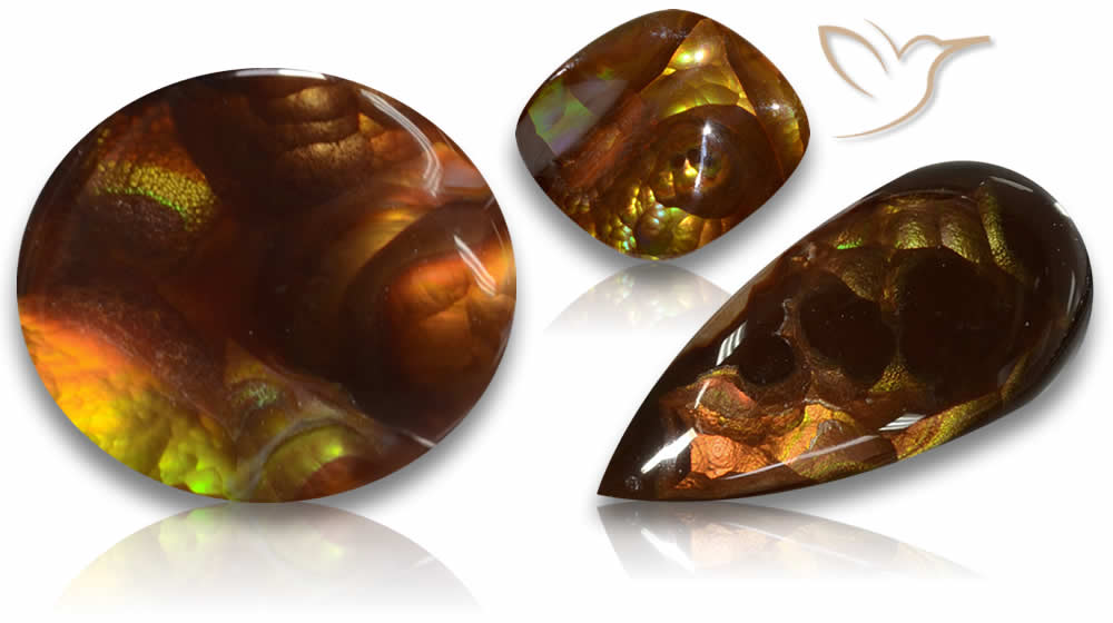 Piedras preciosas de ágata de fuego pulida