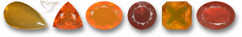 Gama de colores de ópalo de fuego