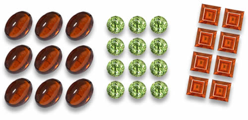 Lotes de granate natural para joyería y coleccionismo