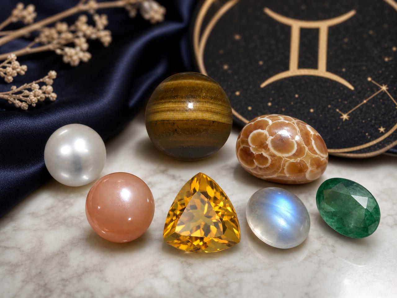 Piedras de nacimiento de Géminis naturales sueltas para joyería zodiacal