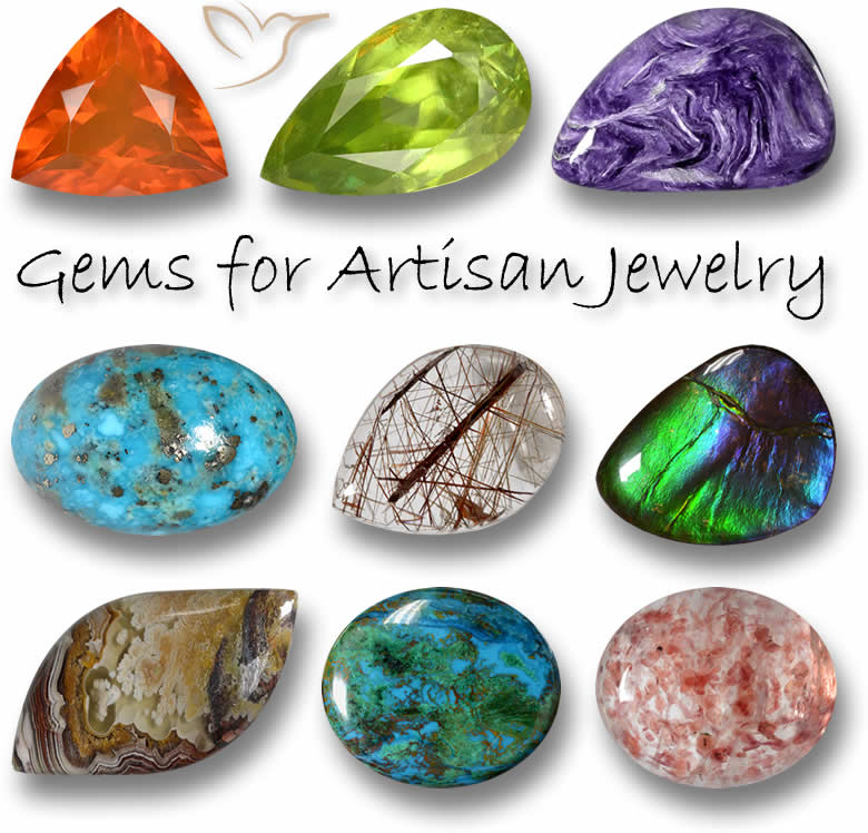 Piedras preciosas únicas para joyería artesanal