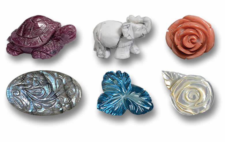 Gemstone Carvings: Hand-Carved Gemstones, Cameos, Sculptures, Figurines & More. Wholesale Gemstone Carvings