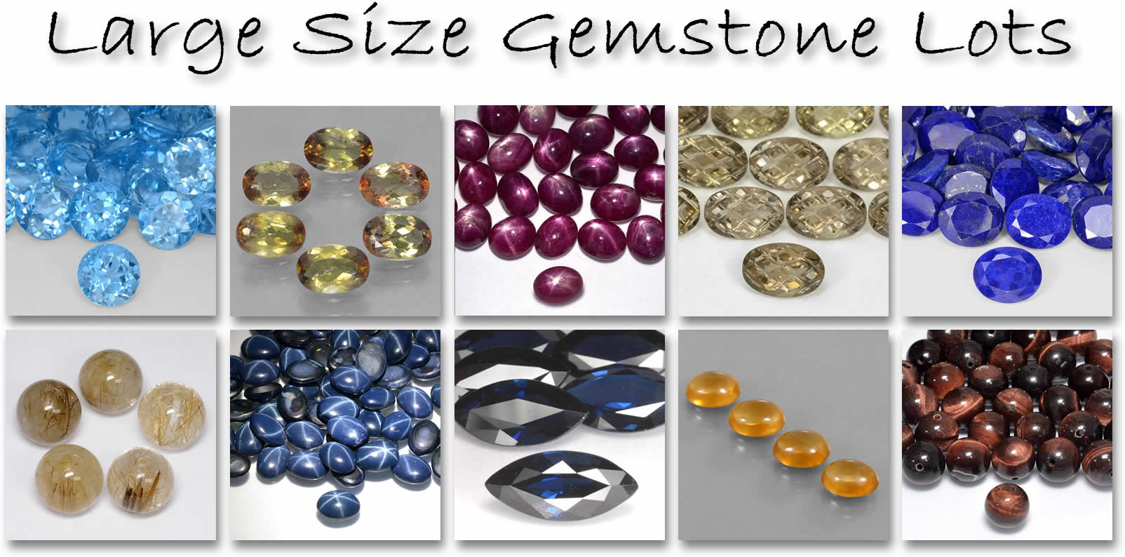Lotes de piedras preciosas de gran tamaño
