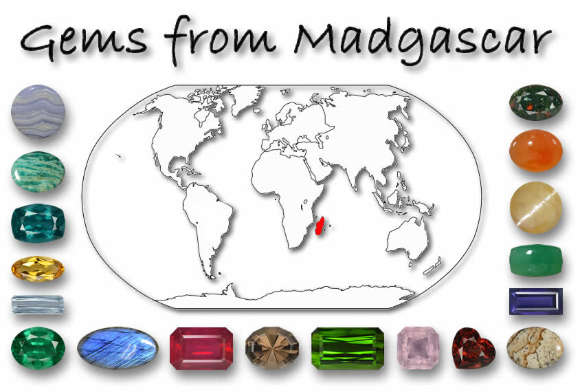 Piedras preciosas encontradas en Madagascar