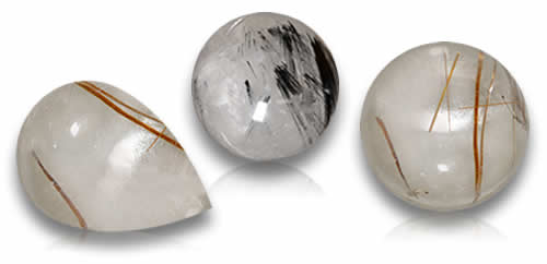 Piedras preciosas de cuarzo rutilo