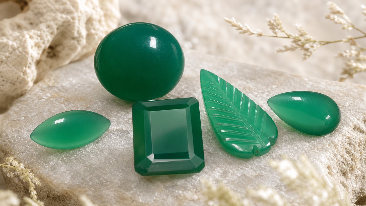 Gemas de ágata verde natural: guía de compra