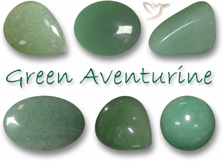 Piedras preciosas de aventurina verde